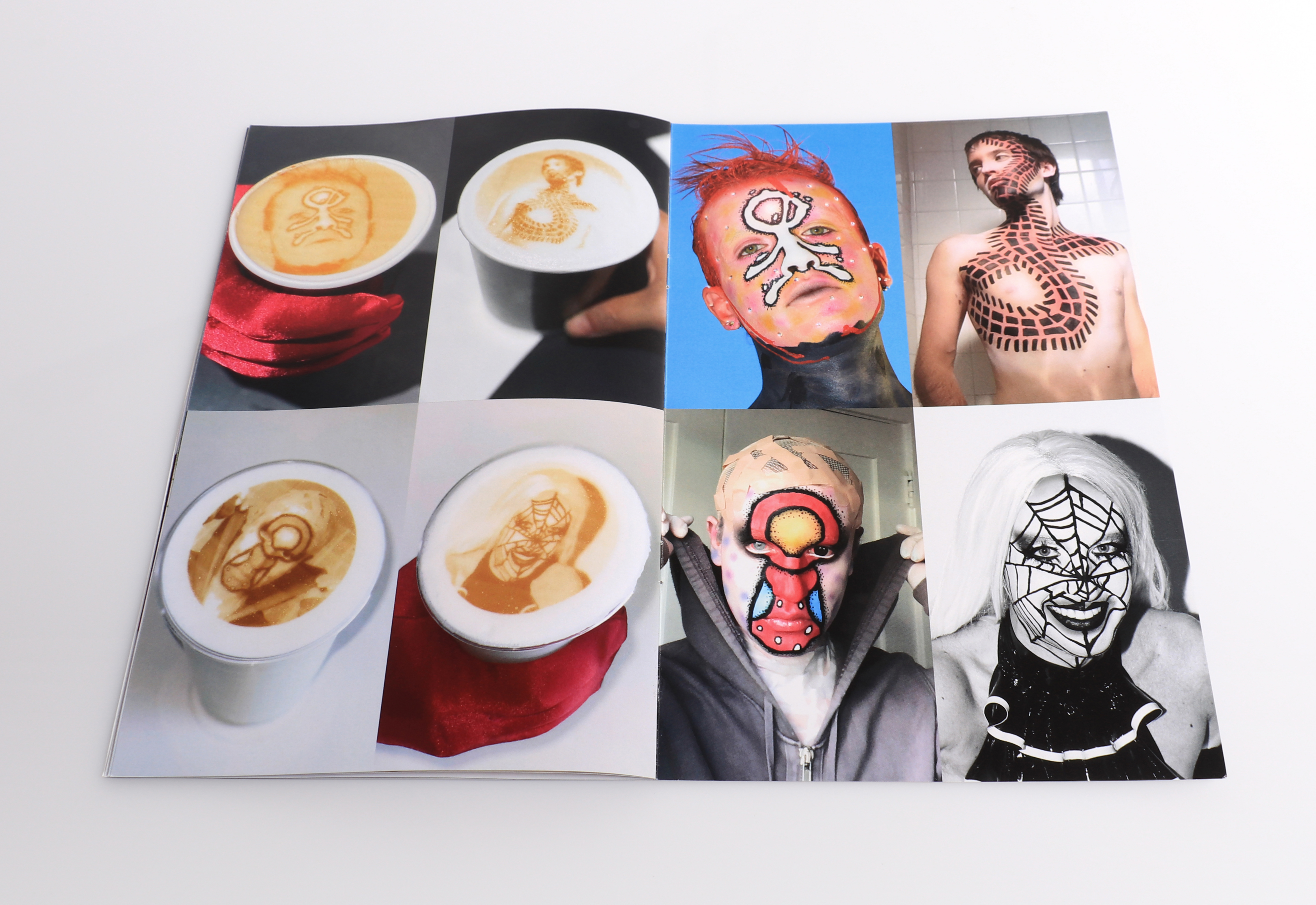 Latte Looks zine back page against a white background